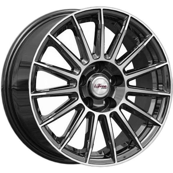Диск ЛС 16x6,5 5x112 Азур (КС1052) блэк джек (iFree) 43 /57,1/
